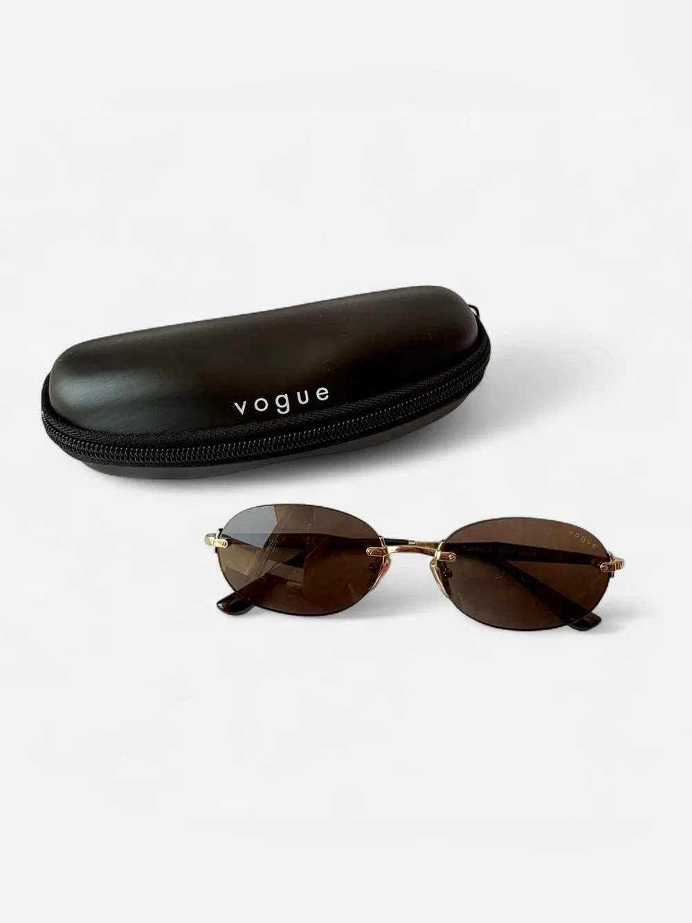 Vogue VO4342S Gold Rimless Oval Sunglasses